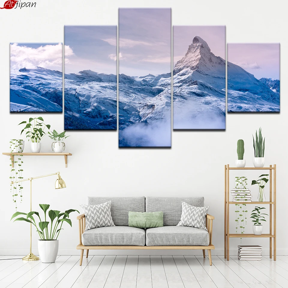 HD Prints Poster Modular Canvas Pictures 5 Pieces Snow Mountains Landscape Paintings Wall Art Framework Modern Decor Living Room
HD Prints Poster Modular Canvas Pictures 5 Pieces Snow Mountains Landscape Paintings Wall Art Framework Modern Decor Living Room