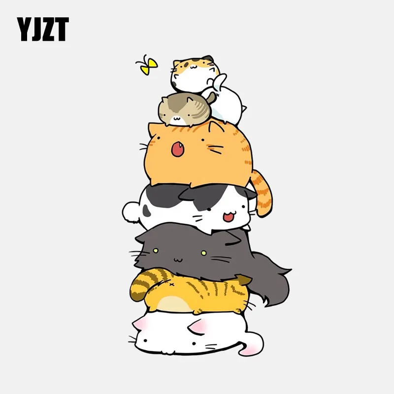 YJZT 9.7CM*17.2CM Cute Black And White Brown Butterfly Licking Cat PVC Car Sticker 11-01032
YJZT 9.7CM*17.2CM Cute Black And White Brown Butterfly Licking Cat PVC Car Sticker 11-01032