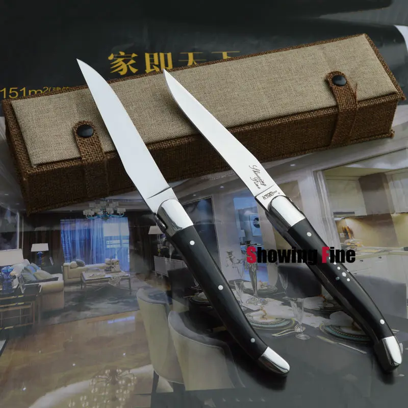 Рождественский подарок Laguiole столовый нож из нержавеющей стали LayerWood ручка