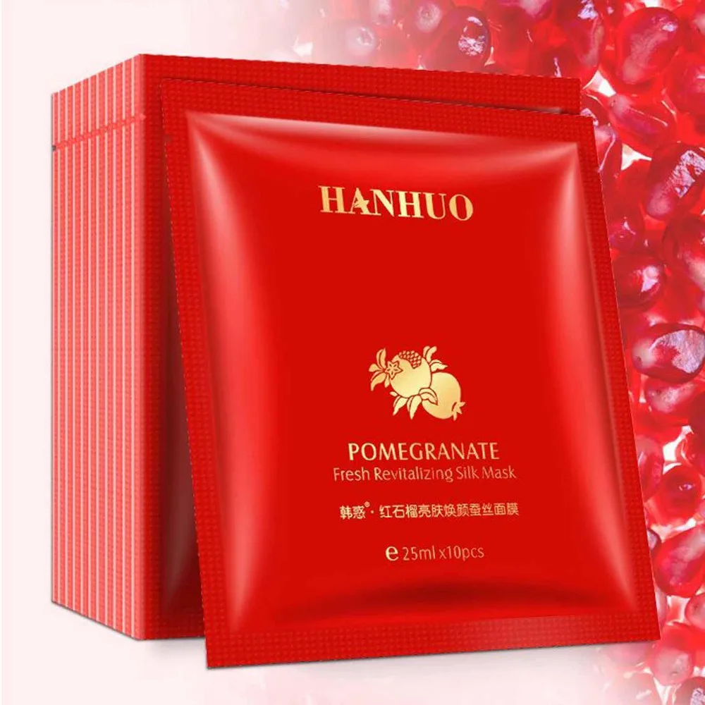 HANHUO Red pomegranate Facial Mask Revitalizing Hydrating Hyaluronic Acid Silk Face Mask Plant Extract Hydrating Moisturizing
HANHUO Red pomegranate Facial Mask Revitalizing Hydrating Hyaluronic Acid Silk Face Mask Plant Extract Hydrating Moisturizing
