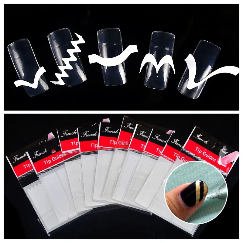 10 Packs French Manicure Nail Art Tip Guides Stickers DIY Women Makeup Tools For Nail Salon
10 Packs French Manicure Nail Art Tip Guides Stickers DIY Women Makeup Tools For Nail Salon