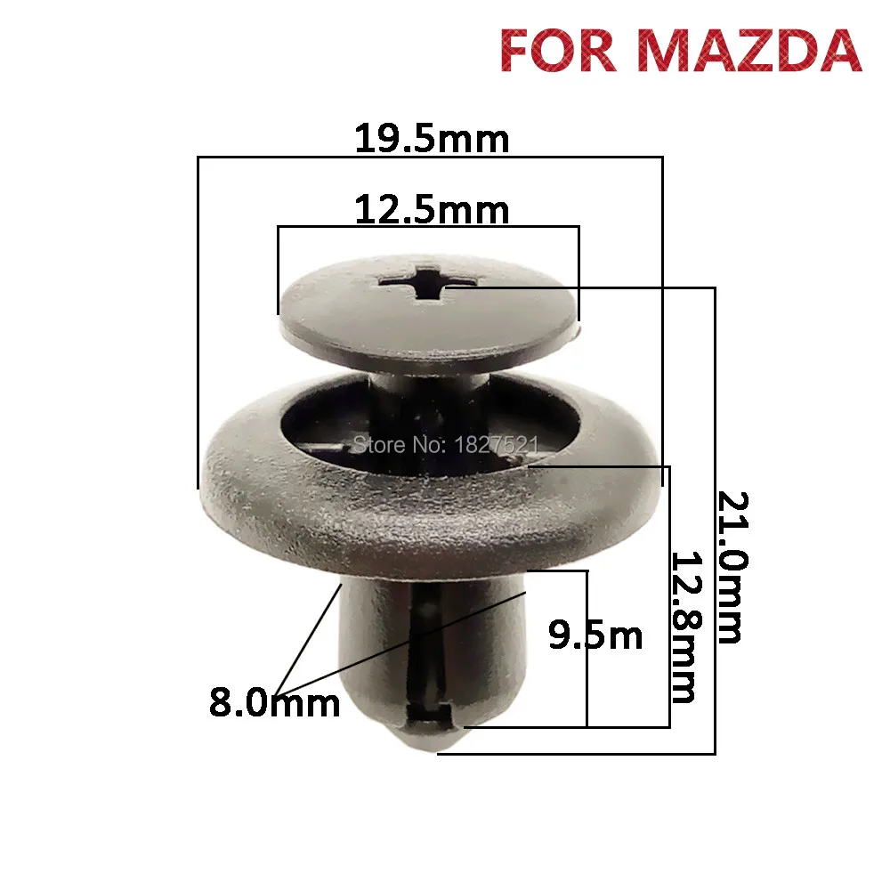 100Pcs/Pack Plastic Rivet Automotive Fasteners 8mm Hole Door Bumper cover fender Bumper fixed Clip for Mazda Car styling
100Pcs/Pack Plastic Rivet Automotive Fasteners 8mm Hole Door Bumper cover fender Bumper fixed Clip for Mazda Car styling