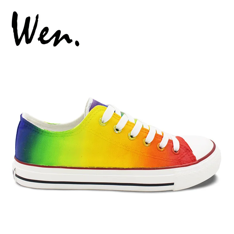 Wen Original Design Custom Gradual Change Colors Casual Hand Painted Shoes Low Top Canvas Sneakers for Man Woman Unique Presents
Wen Original Design Custom Gradual Change Colors Casual Hand Painted Shoes Low Top Canvas Sneakers for Man Woman Unique Presents