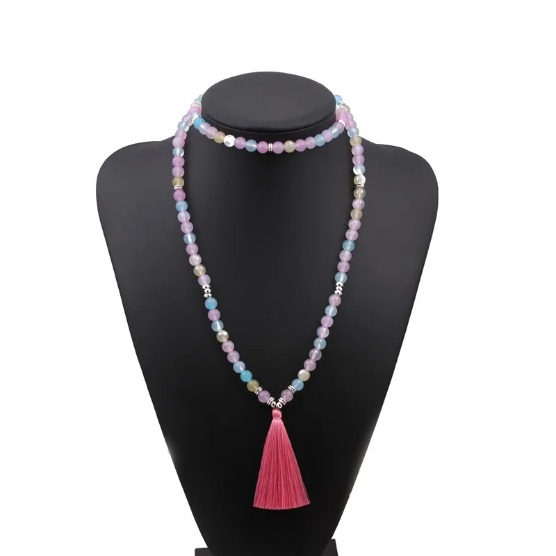 Fashion light color stone beads Bohemian Jewelry long Tassel Necklace bracelet women girls Charm Energy Bracelet gift
Fashion light color stone beads Bohemian Jewelry long Tassel Necklace bracelet women girls Charm Energy Bracelet gift