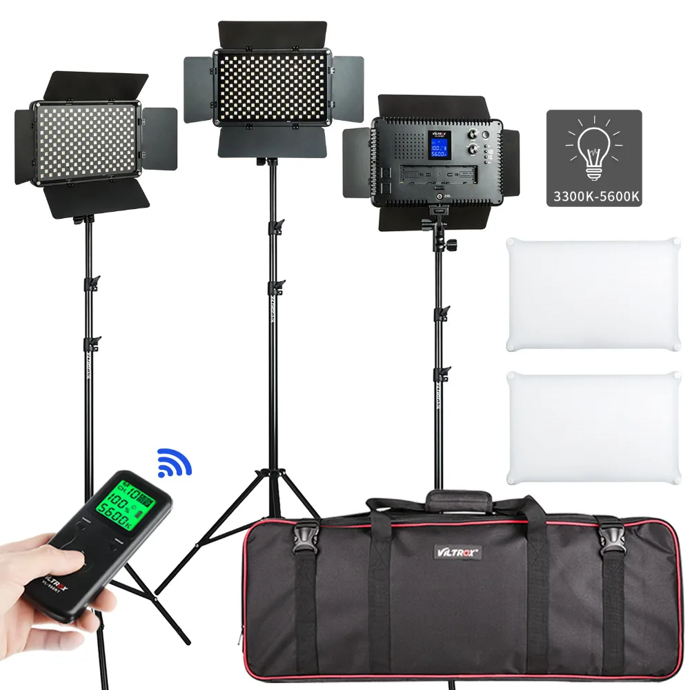 Viltrox 3/2pcs VL-S192T 50W Bi-color LED Video Light Lamp+Wireless Remote+Light Stands+Bag for Studio Photography Video Shoot
Viltrox 3/2pcs VL-S192T 50W Bi-color LED Video Light Lamp+Wireless Remote+Light Stands+Bag for Studio Photography Video Shoot