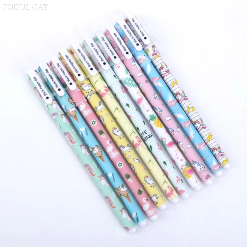 10 pcs/lot Cartoon Unicorn gel pens Cute 0.5mm Flamingos colored signature pen stationery office school supplies canetas
10 pcs/lot Cartoon Unicorn gel pens Cute 0.5mm Flamingos colored signature pen stationery office school supplies canetas