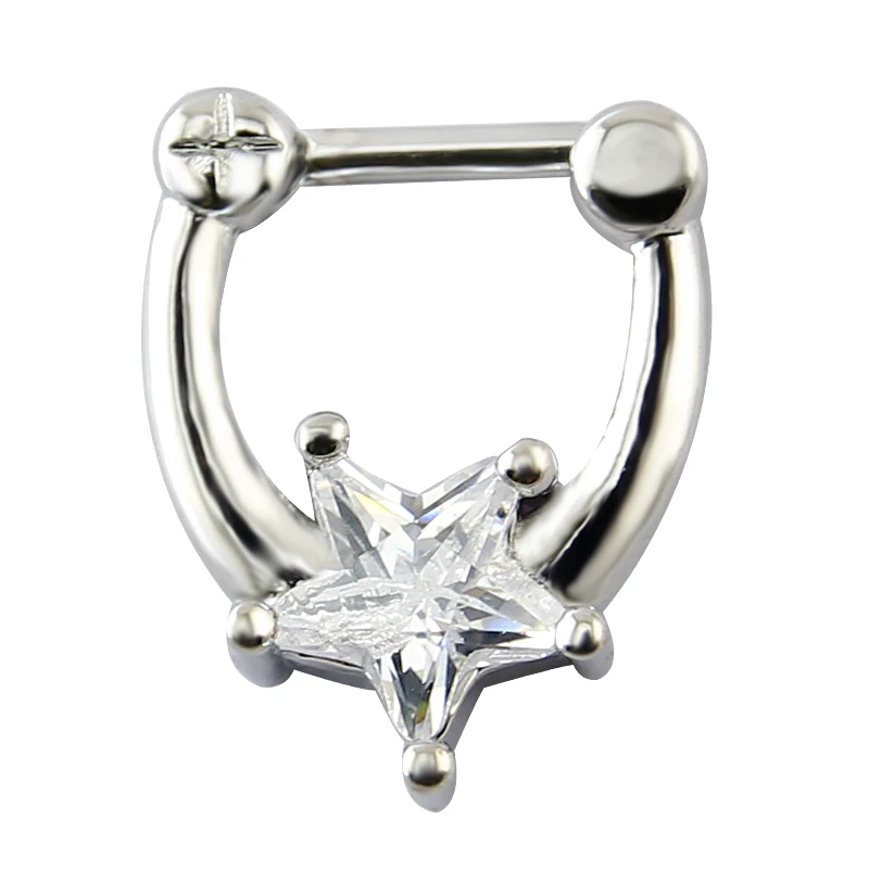 Small Septum Rings Star Shape Zirconia Septum Piercing Fashion Girls Septum Jewellery 16g Nose Piercing Jewelry
Small Septum Rings Star Shape Zirconia Septum Piercing Fashion Girls Septum Jewellery 16g Nose Piercing Jewelry