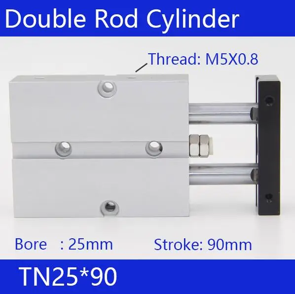 TN25*90 Free shipping 25mm Bore 90mm Stroke Compact Air Cylinders TN25X90-S Dual Action Air Pneumatic Cylinder
TN25*90 Free shipping 25mm Bore 90mm Stroke Compact Air Cylinders TN25X90-S Dual Action Air Pneumatic Cylinder