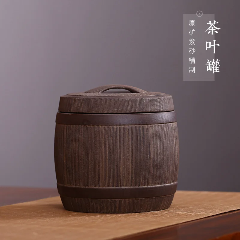 Bionic barrel caddy handmade ceramic gift custom puer tea cylinder rain medium sand tea custom wholesale
Bionic barrel caddy handmade ceramic gift custom puer tea cylinder rain medium sand tea custom wholesale