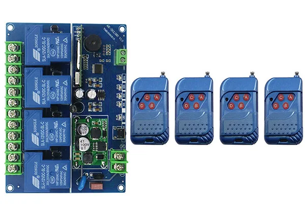 DC 12V 24V 36V 48V 4CH 30A RFwireless remote control switch system transmitter & receiver relay Learning Code/lamp/ window
DC 12V 24V 36V 48V 4CH 30A RFwireless remote control switch system transmitter & receiver relay Learning Code/lamp/ window