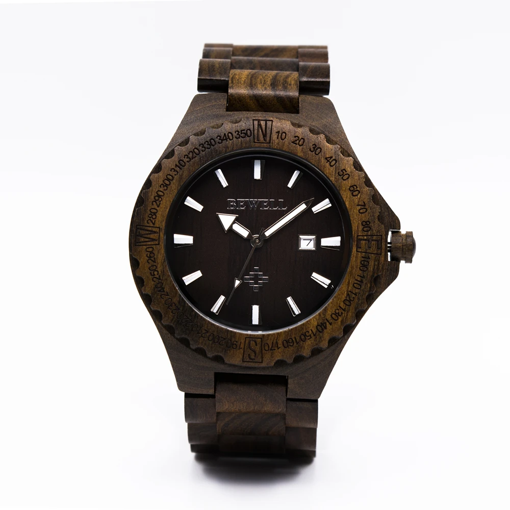 BEWELL Top Brand Luxury Wooden Watch Japan Quartz Movement Unique Wood Band with Date Display Fashion Watch for Men Size 023A
BEWELL Top Brand Luxury Wooden Watch Japan Quartz Movement Unique Wood Band with Date Display Fashion Watch for Men Size 023A