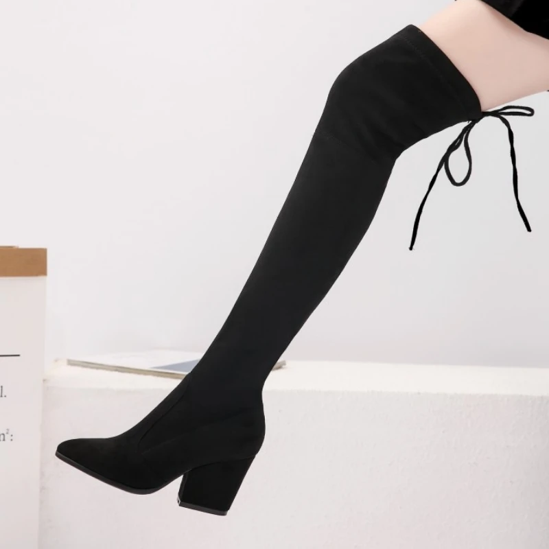 fanyuan new Women Shoes Over The Knee Boots Pointed Toe Autumn Winter Shoes Women Hoof Heels Flock Women Boots big Size 34-43
fanyuan new Women Shoes Over The Knee Boots Pointed Toe Autumn Winter Shoes Women Hoof Heels Flock Women Boots big Size 34-43