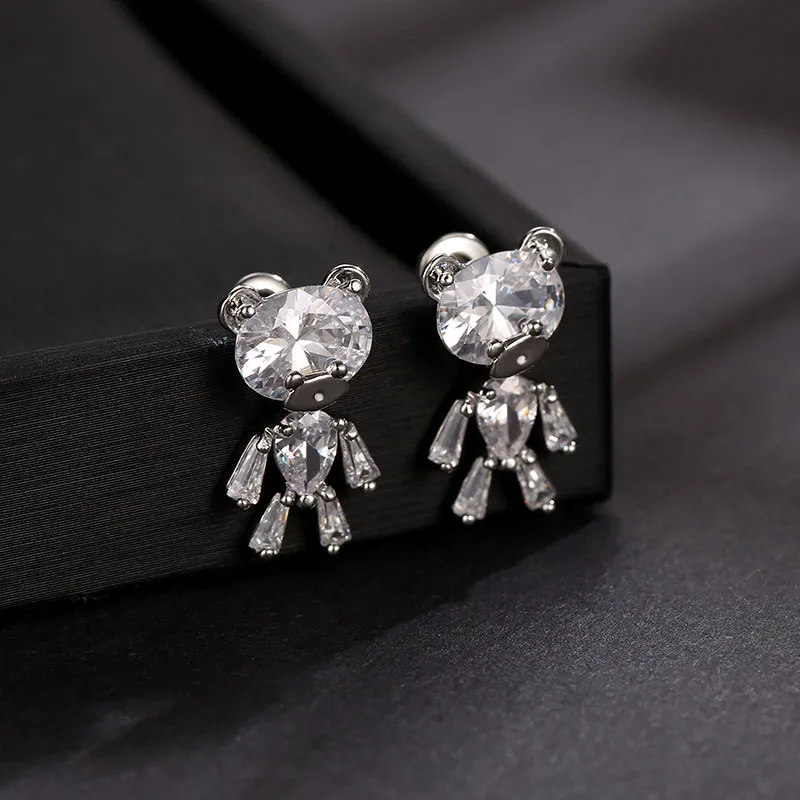 Trendy Little Bear Animal Shine Cubic Zirconia 925 Sterling Silver Female Stud Earrings Jewelry Women Christmas Gift Girls
Trendy Little Bear Animal Shine Cubic Zirconia 925 Sterling Silver Female Stud Earrings Jewelry Women Christmas Gift Girls