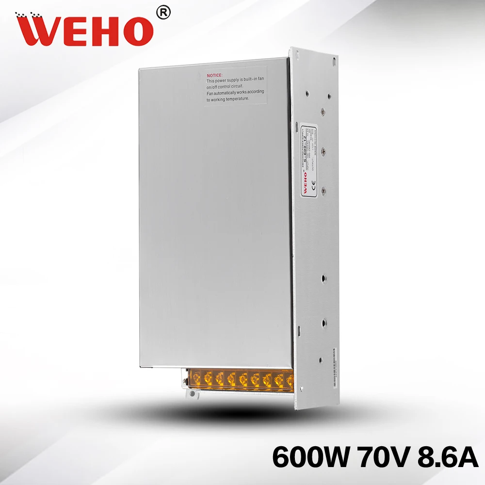 (S-600-70) 70v 8.6a ac-dc power supply for LED Display with CE ROHS approved
(S-600-70) 70v 8.6a ac-dc power supply for LED Display with CE ROHS approved