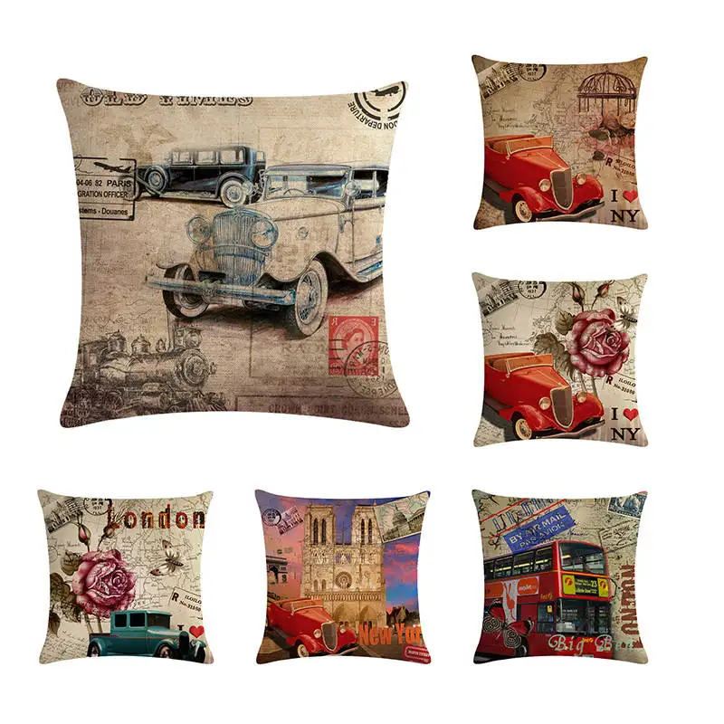 Europe Vintage Retro Cars Cushion Covers Car Travel Trip English Letters Cushion Cover Sofa London Paris Beige Pillow Case ZY355
Europe Vintage Retro Cars Cushion Covers Car Travel Trip English Letters Cushion Cover Sofa London Paris Beige Pillow Case ZY355