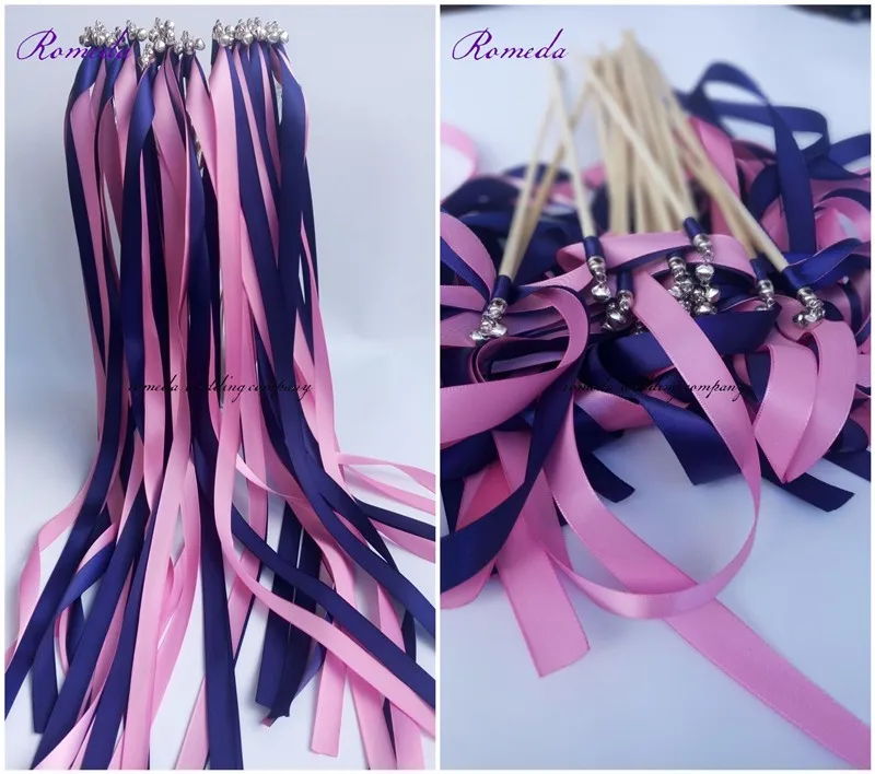 Hot selling (50pcs/lot) Navy and pink Stain Ribbon Wedding Ribbon wands stick For Wedding party
Hot selling (50pcs/lot) Navy and pink Stain Ribbon Wedding Ribbon wands stick For Wedding party