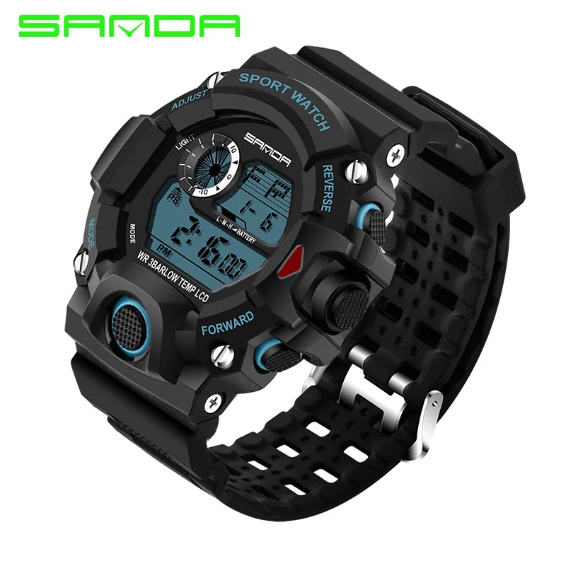 

Sanda Mens Watches Top Brand Luxury LED Digital Military Sports Watches Men Wristwatches Clock Men Hours Relogio Masculino 2017