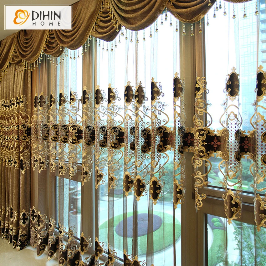 Luxury european style jacquard curtain for living room valance high-end marriage room bedroom hollow embroidery curtain
Luxury european style jacquard curtain for living room valance high-end marriage room bedroom hollow embroidery curtain