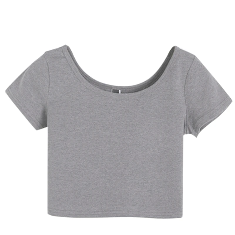 1PCS Fashion Basic Tees Summer Style Short Sleeve T-Shirt Women Sexy U Neck Navel-baring Crop Top
1PCS Fashion Basic Tees Summer Style Short Sleeve T-Shirt Women Sexy U Neck Navel-baring Crop Top