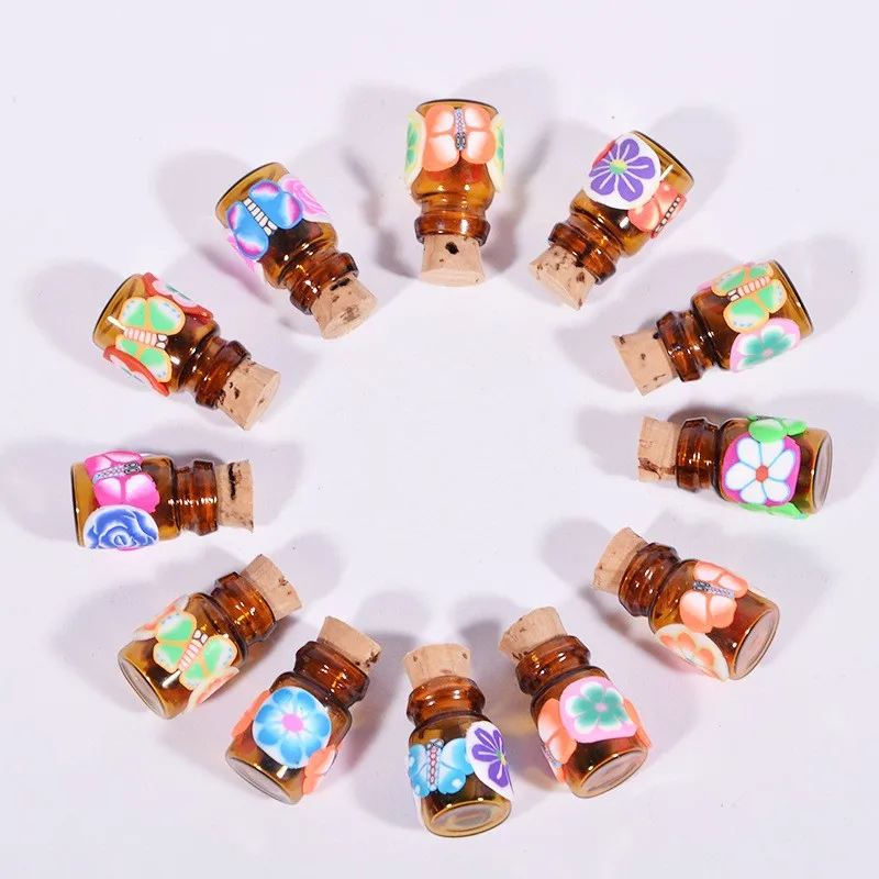 DHL Free 600pcs/lot 0.5ml Colorful Butterfly Fimo Essential Oil Bottles Mini Amber For Gift Clay Glass With Cork Pendant
DHL Free 600pcs/lot 0.5ml Colorful Butterfly Fimo Essential Oil Bottles Mini Amber For Gift Clay Glass With Cork Pendant
