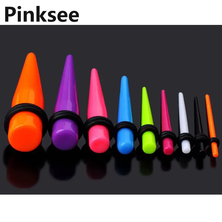 Punk 18pcs Acrylic Black Taper Silicone Ear Tunnel Plug Stretching Kit Set mix colors Expanders Piercings Body Jewelry
Punk 18pcs Acrylic Black Taper Silicone Ear Tunnel Plug Stretching Kit Set mix colors Expanders Piercings Body Jewelry