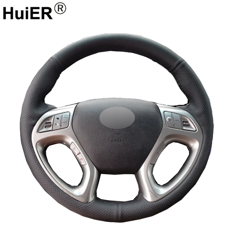 HuiER ручной швейный чехол рулевого колеса автомобиля черная кожа для Hyundai ix35 Tucson 2 2011-2015 износостойкий Авто Стайлинг
HuiER ручной швейный чехол рулевого колеса автомобиля черная кожа для Hyundai ix35 Tucson 2 2011-2015 износостойкий Авто Стайлинг