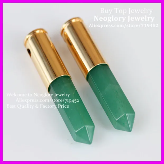 10pcs Nature Green Aventurine Gems Point Bullet Pendant Hexagon Quartz Druzy Pendant Metal Color Casing Pendant
10pcs Nature Green Aventurine Gems Point Bullet Pendant Hexagon Quartz Druzy Pendant Metal Color Casing Pendant