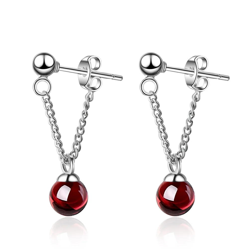Trendy Garnet Gem Stone 925 Silver Needle Ladies Tassel Stud Earrings Original Jewelry For Women Drop Shipping No Fade Cheap
Trendy Garnet Gem Stone 925 Silver Needle Ladies Tassel Stud Earrings Original Jewelry For Women Drop Shipping No Fade Cheap