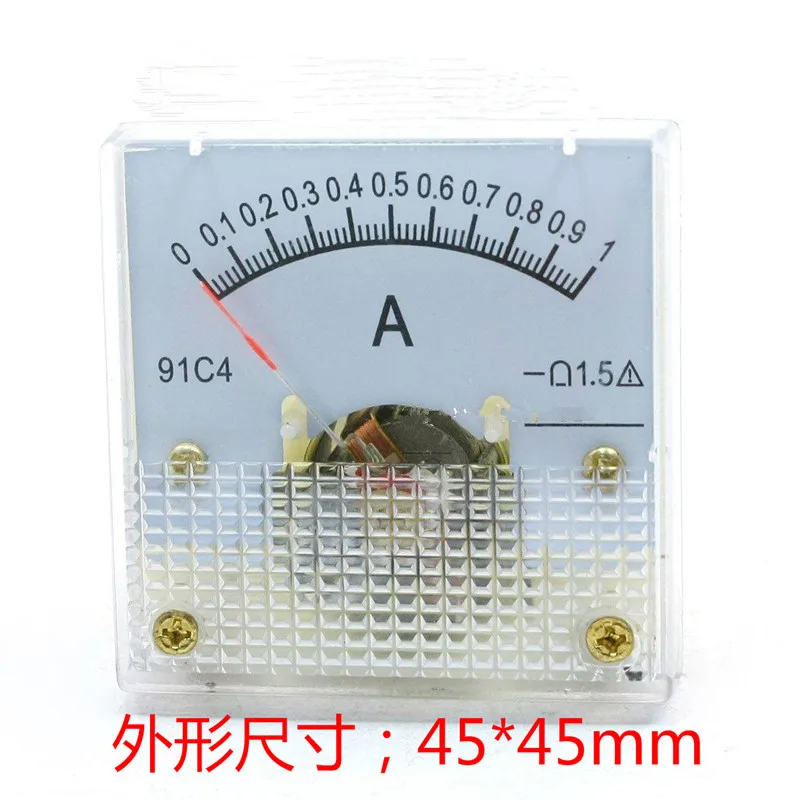1PC 91C4 DC 1A 2A 5A 10A/30MA 100mA 500mA Amperemeter Ammeter Current Meter 45x45mm
1PC 91C4 DC 1A 2A 5A 10A/30MA 100mA 500mA Amperemeter Ammeter Current Meter 45x45mm