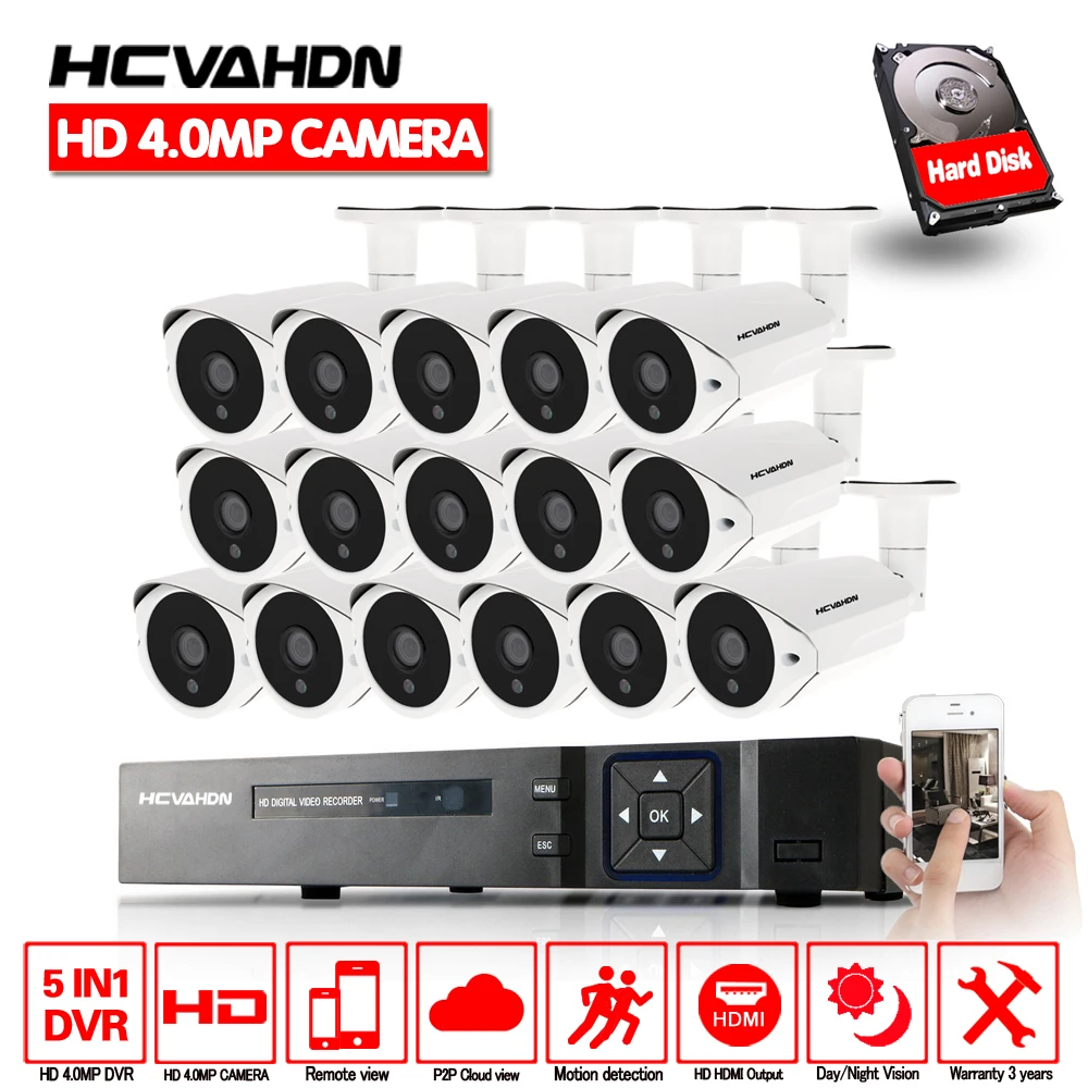 HCVAHDN HD Home CCTV System 16CH 5MP NVR 4MP AHD DVR HD CCTV 4.0mp AHD Camera Home Security System Max 6TB HDD Outdoor Kits
HCVAHDN HD Home CCTV System 16CH 5MP NVR 4MP AHD DVR HD CCTV 4.0mp AHD Camera Home Security System Max 6TB HDD Outdoor Kits