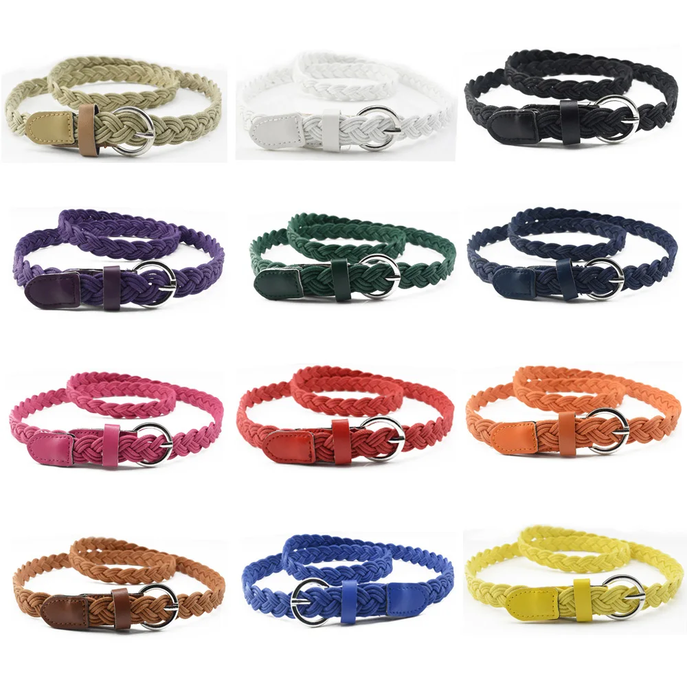 Ladies Classic Round Buckle Braided Slim Stretch Belt Adjustable Dress Waistband BLTHG0319
Ladies Classic Round Buckle Braided Slim Stretch Belt Adjustable Dress Waistband BLTHG0319