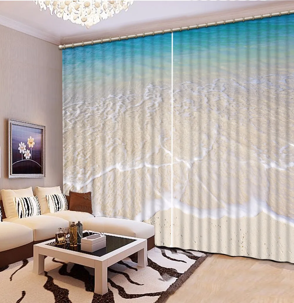Home Bedroom Decoration Fashion Customized 3D Curtain Beach Waves Curtains For Bedroom Blackout Shade Window Curtains
Home Bedroom Decoration Fashion Customized 3D Curtain Beach Waves Curtains For Bedroom Blackout Shade Window Curtains