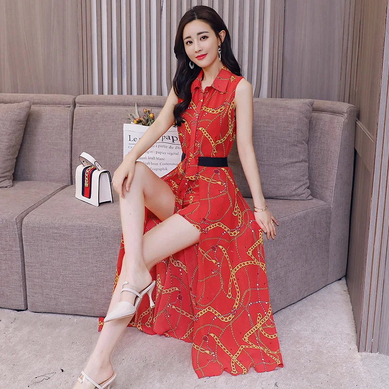 wreeima Fashion Designer Runway Set Spring Women sleeveless Print Belt Half skirt Retro Slim Playsuits+skirt 2 sets 2019 summer | Женская