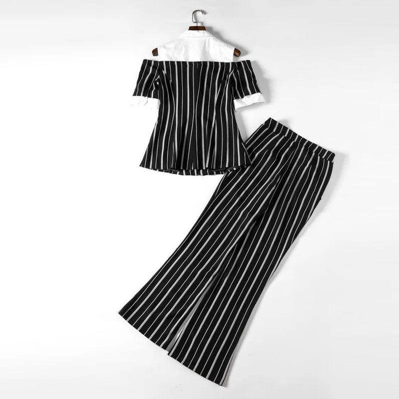 High Quality New Fashion Formal Suit Office Sets Women Shirt Turn-down Collar Striped Print Blouse+Split Long Pant Set 2 Piece
High Quality New Fashion Formal Suit Office Sets Women Shirt Turn-down Collar Striped Print Blouse+Split Long Pant Set 2 Piece