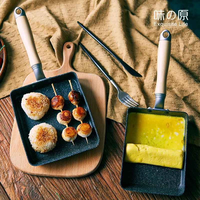 Japanese style rice Tamagoyaki stone thick egg flat bottom non stick pot small frying fried egg square crepe omelet mini pan
Japanese style rice Tamagoyaki stone thick egg flat bottom non stick pot small frying fried egg square crepe omelet mini pan
