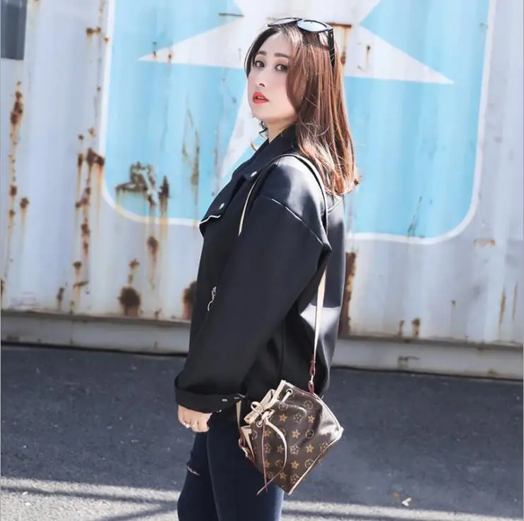 Women's spring autumn turn down collar PU leather jacket lady's plus size casual Moto & Biker coat bust 130cm TB199
Women's spring autumn turn down collar PU leather jacket lady's plus size casual Moto & Biker coat bust 130cm TB199