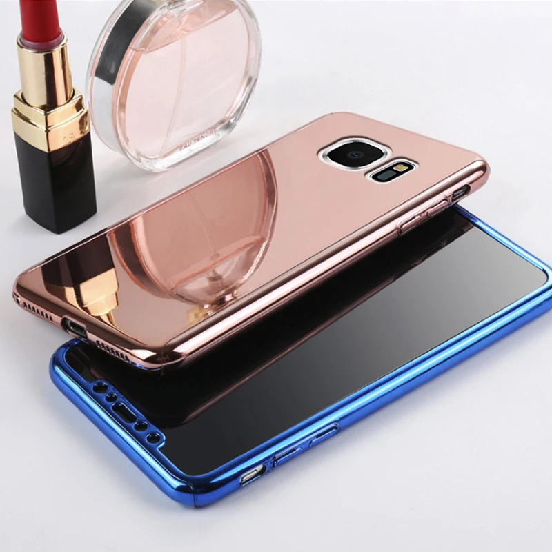 KaiNuEn Coque чехол для Samsung galaxy S7 Edge s 7 S7edge покрытие зеркальный телефон роскошный 360