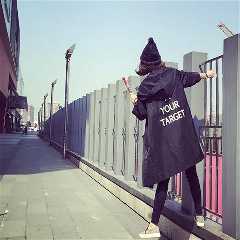 Fashion Long Trench Coats For Women 2019 Spring Autumn Windbreaker Outerwear Female Hooded Coats HC093
Fashion Long Trench Coats For Women 2019 Spring Autumn Windbreaker Outerwear Female Hooded Coats HC093