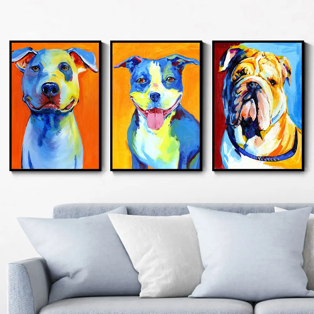 CHENFART Animal Poster Colorful Dog picture Canvas Oil Paintings for Living Room Wall Pop Art Posters and Prints Home Decor
CHENFART Animal Poster Colorful Dog picture Canvas Oil Paintings for Living Room Wall Pop Art Posters and Prints Home Decor