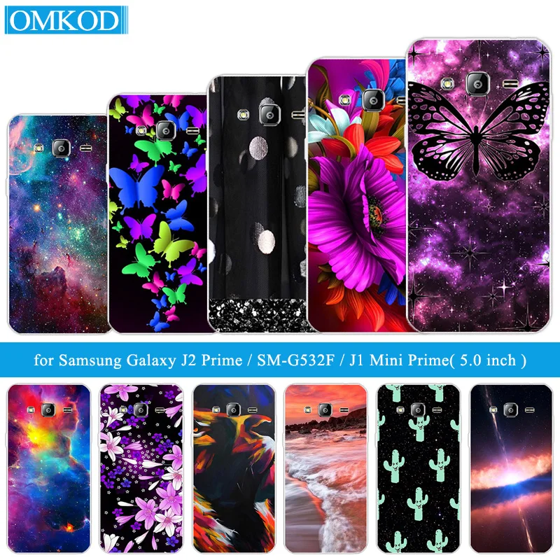 Мягкий силиконовый чехол для Samsung Galaxy J2 Prime Butterfly Capa G532F G532|Бамперы| |