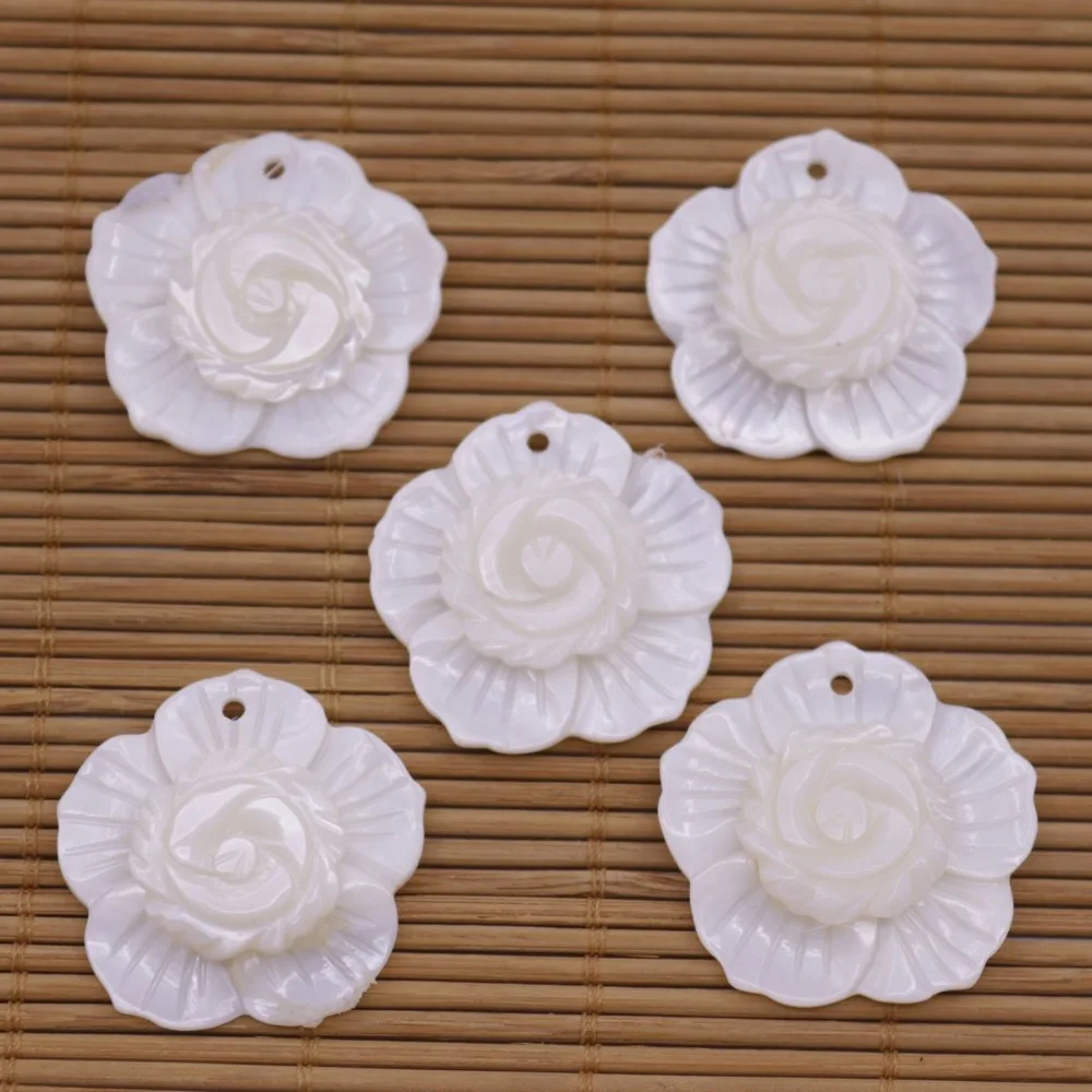 5 PCS 28mm Shell 2 Layers Flower Natural White Mother of Pearl Pendant Jewelry Making
5 PCS 28mm Shell 2 Layers Flower Natural White Mother of Pearl Pendant Jewelry Making
