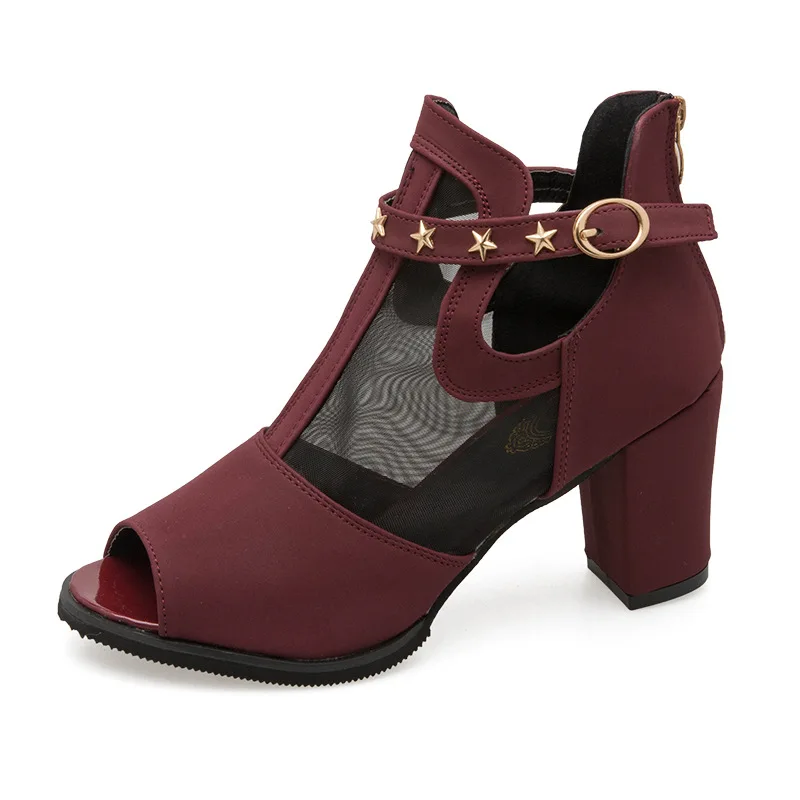 Summer New Solid Casual Women Sandals Classics PU Leather Mesh Zip Buckle Thick Heel Non-slip Sexy Women Shoes 10cm
Summer New Solid Casual Women Sandals Classics PU Leather Mesh Zip Buckle Thick Heel Non-slip Sexy Women Shoes 10cm