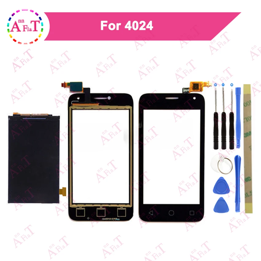 10 шт./лот 4 0 ''для Alcatel One Touch OT4024 ЖК-экран + сенсорный экран дигитайзер черный с