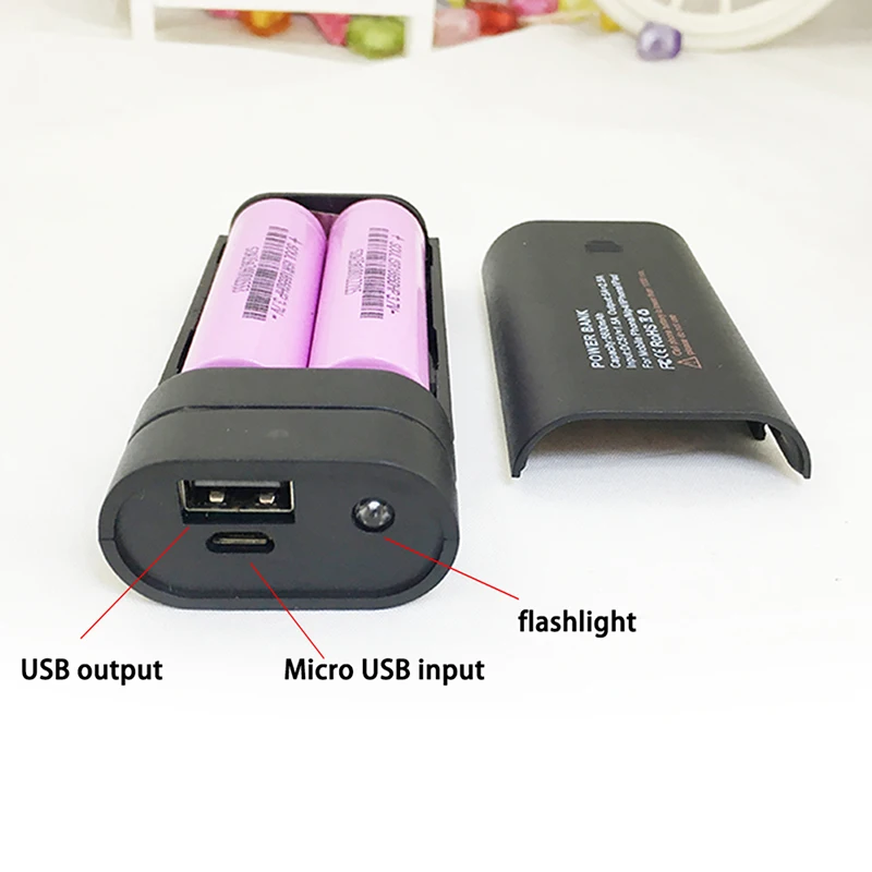 1pc Portable Led Power Bank case (No Battery Mobile 18650 Box Phone Charger diy Case Powerbank USB | Мобильные телефоны и