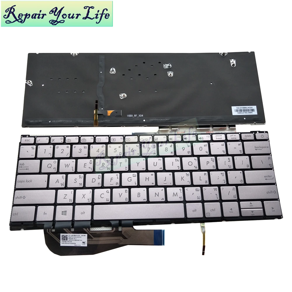 Запасная Клавиатура для ноутбука Asus ZenBook 3 UX390UA UX390, таиландский стандарт TI TA с подсветкой, серебристо-серая клавиатура, Новинка
Запасная Клавиатура для ноутбука Asus ZenBook 3 UX390UA UX390, таиландский стандарт TI TA с подсветкой, серебристо-серая клавиатура, Новинка