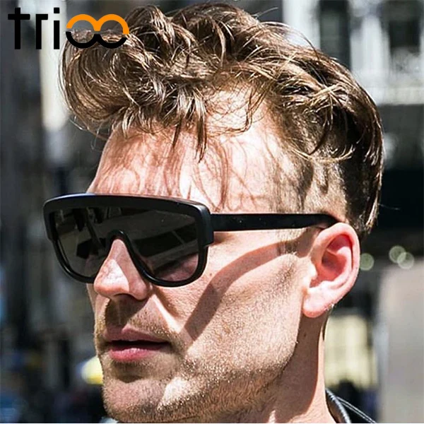 TRIOO UV400 Protection Oculos One Piece Designer Men Sunglasses Flat Top Gradient Sun Glasses For Men Quality Lunette de sol
TRIOO UV400 Protection Oculos One Piece Designer Men Sunglasses Flat Top Gradient Sun Glasses For Men Quality Lunette de sol