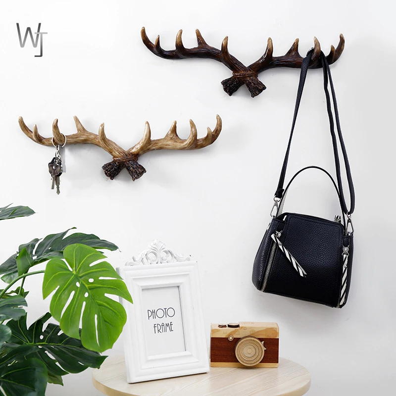 Creative Wall Decoration Antler Hook American Home Personality Deer Head Wall Hanging Key and Coat Hook
Creative Wall Decoration Antler Hook American Home Personality Deer Head Wall Hanging Key and Coat Hook
