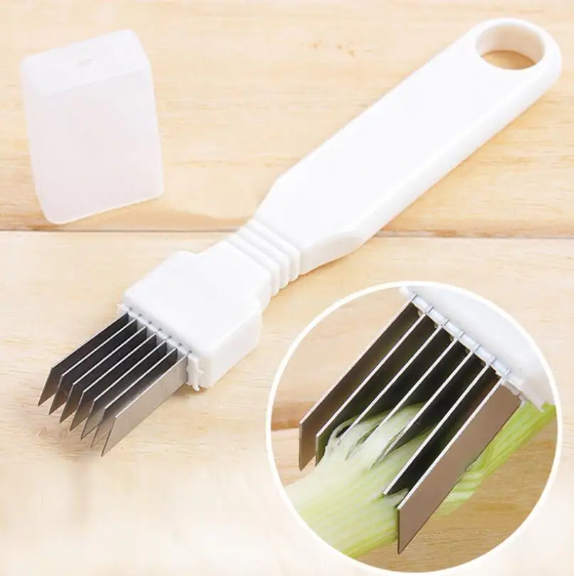 Kitchen Creative New Green Spring Onion Vegetable Shredder Slicer Cutter knife Easy Handle LX4819
Kitchen Creative New Green Spring Onion Vegetable Shredder Slicer Cutter knife Easy Handle LX4819