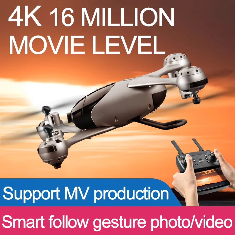 4K Дрон с HD двойной камерой, оптическое позиционирование, автоматическое слежение, селфи Дрон, Радиоуправляемый вертолет, Квадрокоптер, Дрон...
4K Дрон с HD двойной камерой, оптическое позиционирование, автоматическое слежение, селфи Дрон, Радиоуправляемый вертолет, Квадрокоптер, Дрон...