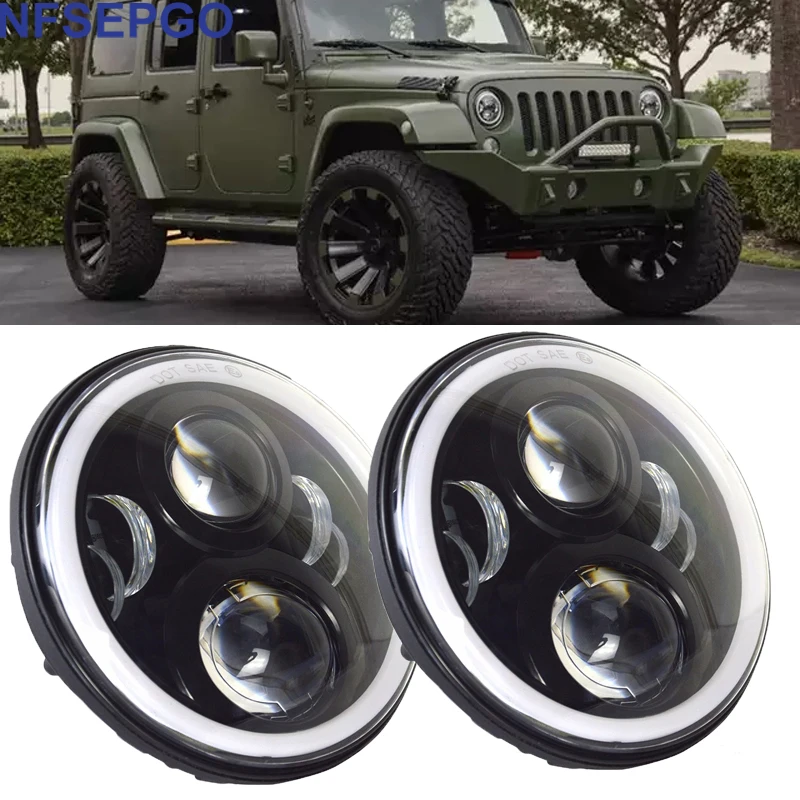 DRL 7'' LED Headlight for Lada niva 4X4 suzuki samurai car light Daytime running lights for Jeep Wrangler JK TJ Patrol GR Y60
DRL 7'' LED Headlight for Lada niva 4X4 suzuki samurai car light Daytime running lights for Jeep Wrangler JK TJ Patrol GR Y60